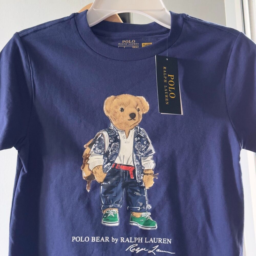 NWT Polo RALPH LAUREN BOYS BEAR SHIRT,  7,6 ,5   POLO BEAR T SHIRT JERSEY